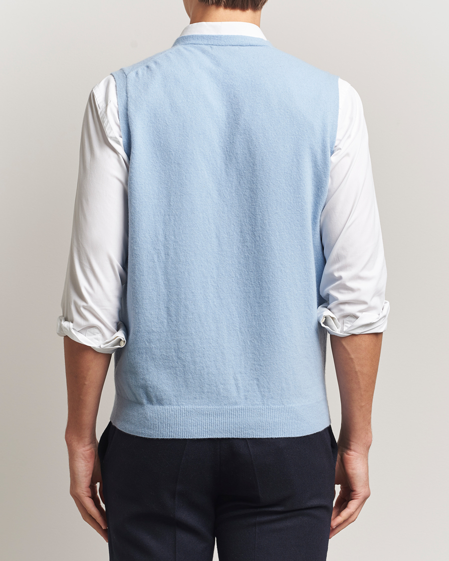 Herren | Pullover | Oscar Jacobson | Guiseppe Buttoned Vest Light Blue