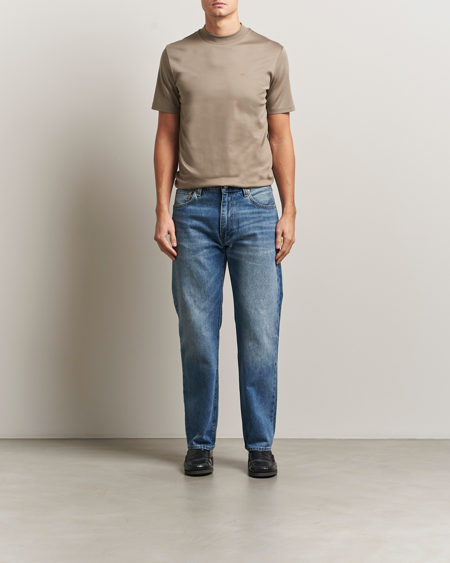 Herren | T-Shirts | J.Lindeberg | Ace Mock Neck T-Shirt Brindle