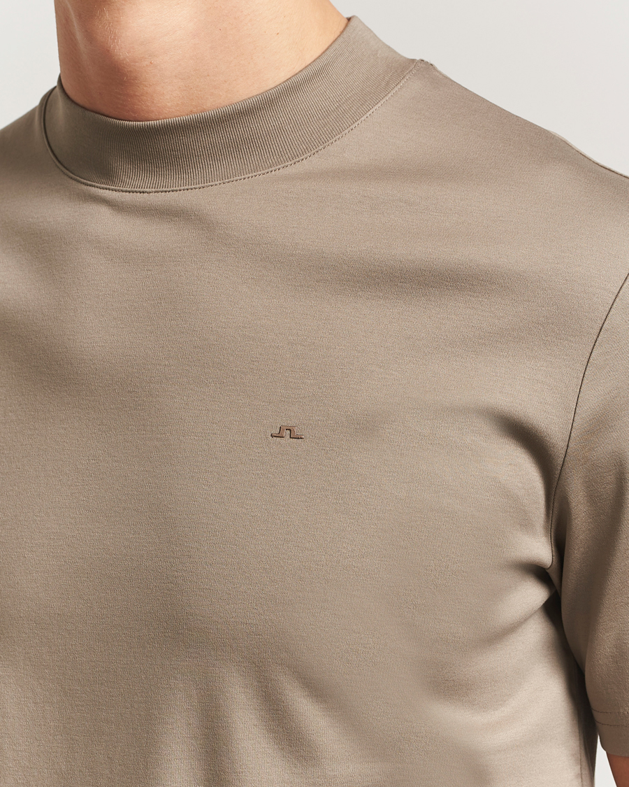 Herren | T-Shirts | J.Lindeberg | Ace Mock Neck T-Shirt Brindle