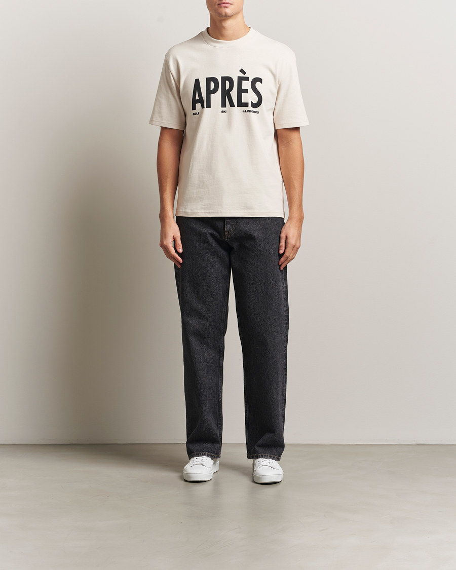 Herren | T-Shirts | J.Lindeberg | Hale Printed Crew Neck T-Shirt Moonbeam