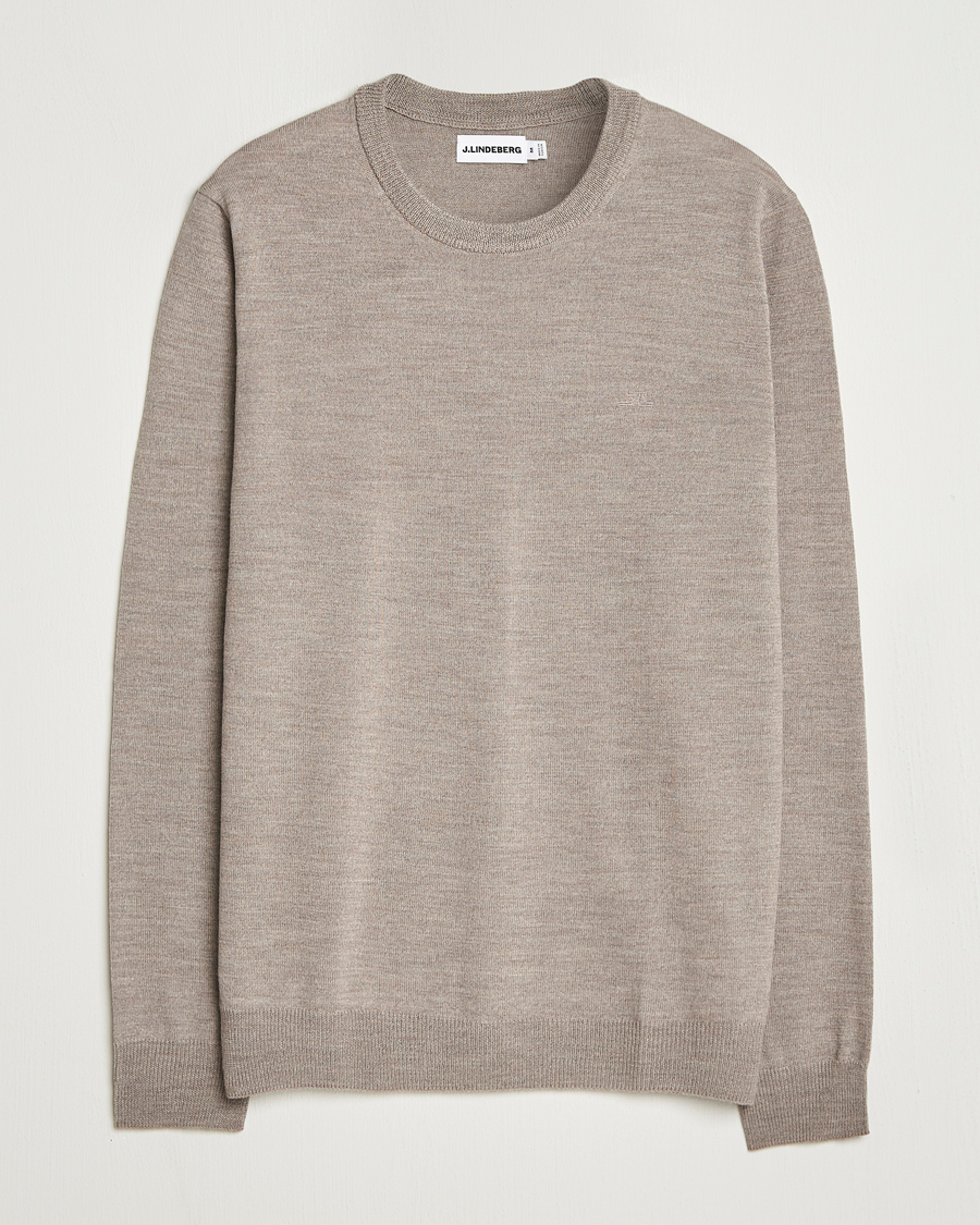 Herren | Pullover | J.Lindeberg | Keane Merino Crew Neck Brindle Melange