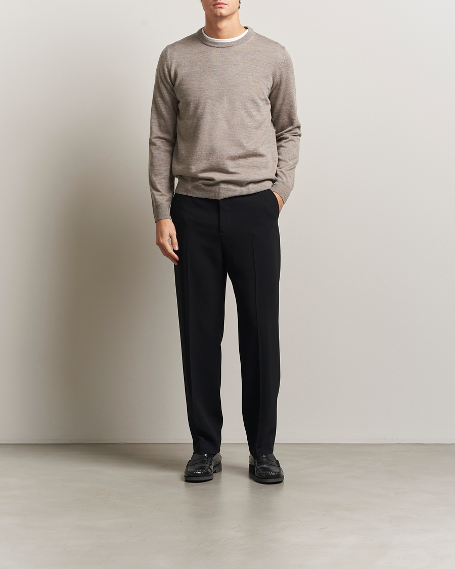 Herren | Pullover | J.Lindeberg | Keane Merino Crew Neck Brindle Melange