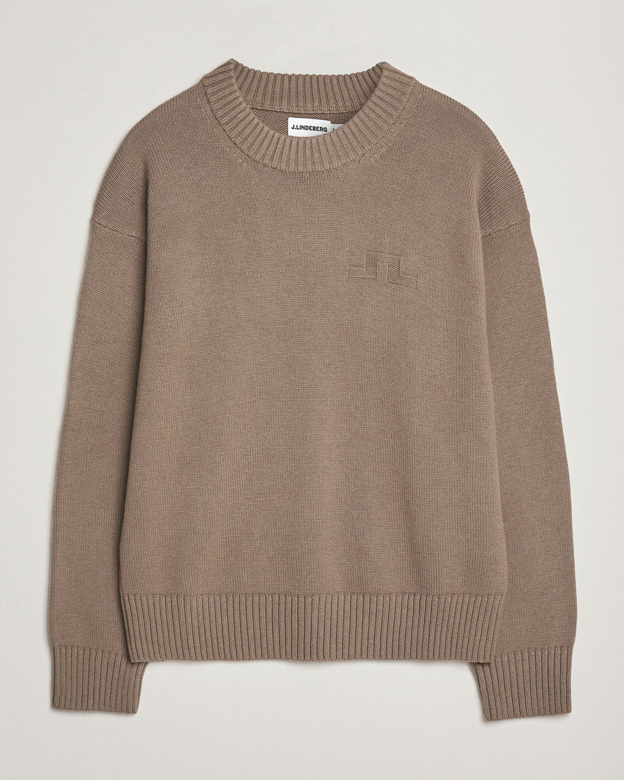 Herren | Pullover | J.Lindeberg | Eddy Wool/Cotton Knitted Sweater Brindle