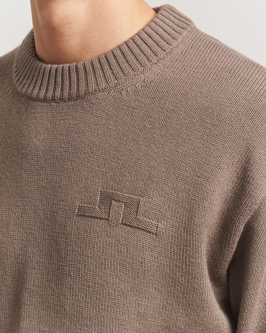 Herren | Pullover | J.Lindeberg | Eddy Wool/Cotton Knitted Sweater Brindle