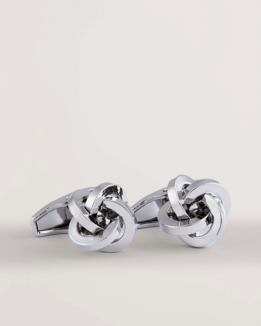 Herren | Manschettenknöpfe | Amanda Christensen | Knot Cufflink Silver