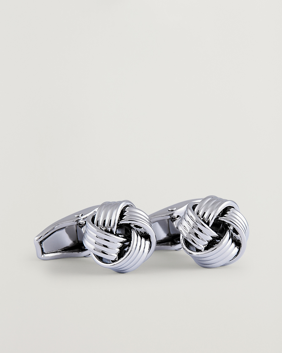 Herren | Manschettenknöpfe | Amanda Christensen | Knot Cufflink Silver