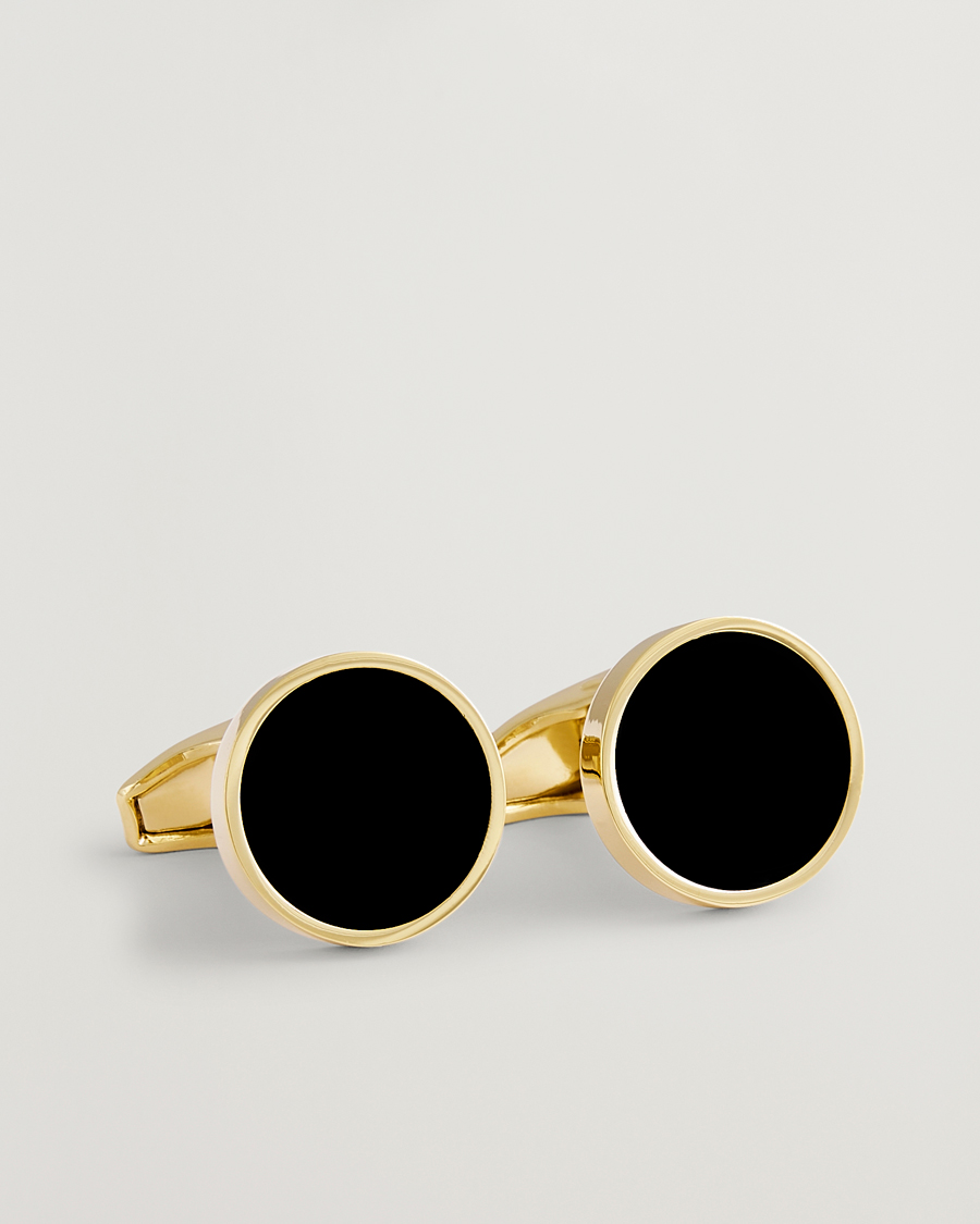 Herren | Manschettenknöpfe | Amanda Christensen | Classic Cufflink Gold/Black