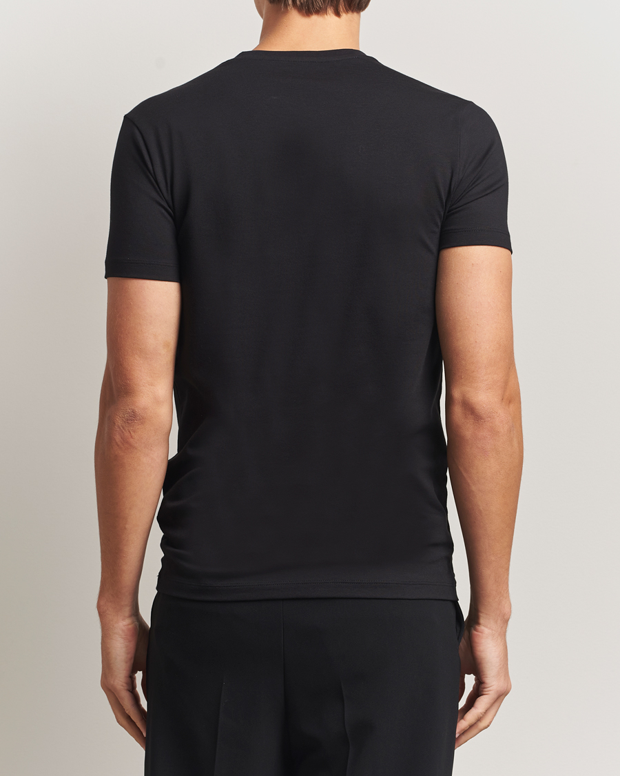 Herren | T-Shirts | Falke | 2-Pack Cotton Crew Neck T-Shirt Black