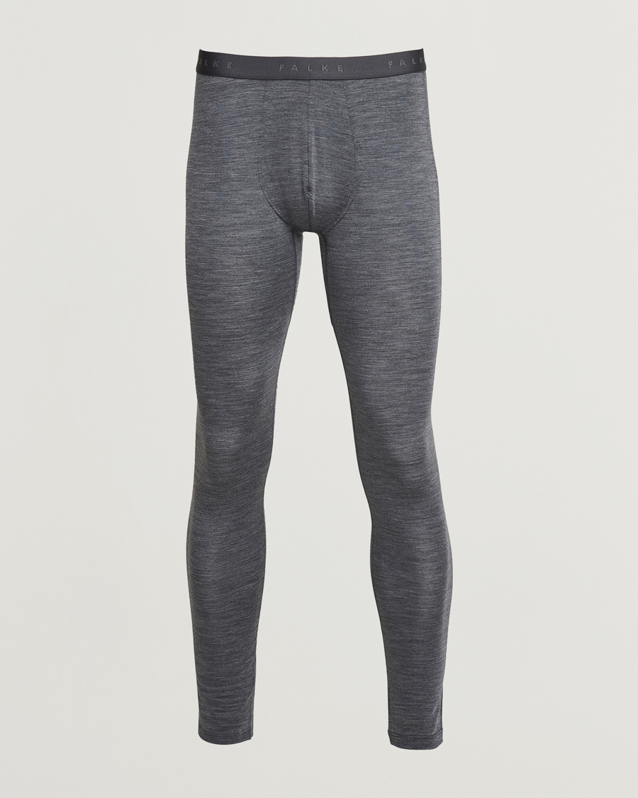 Herren | Unterwäsche | Falke | Clima Wool Long Tights Dark Grey Heather