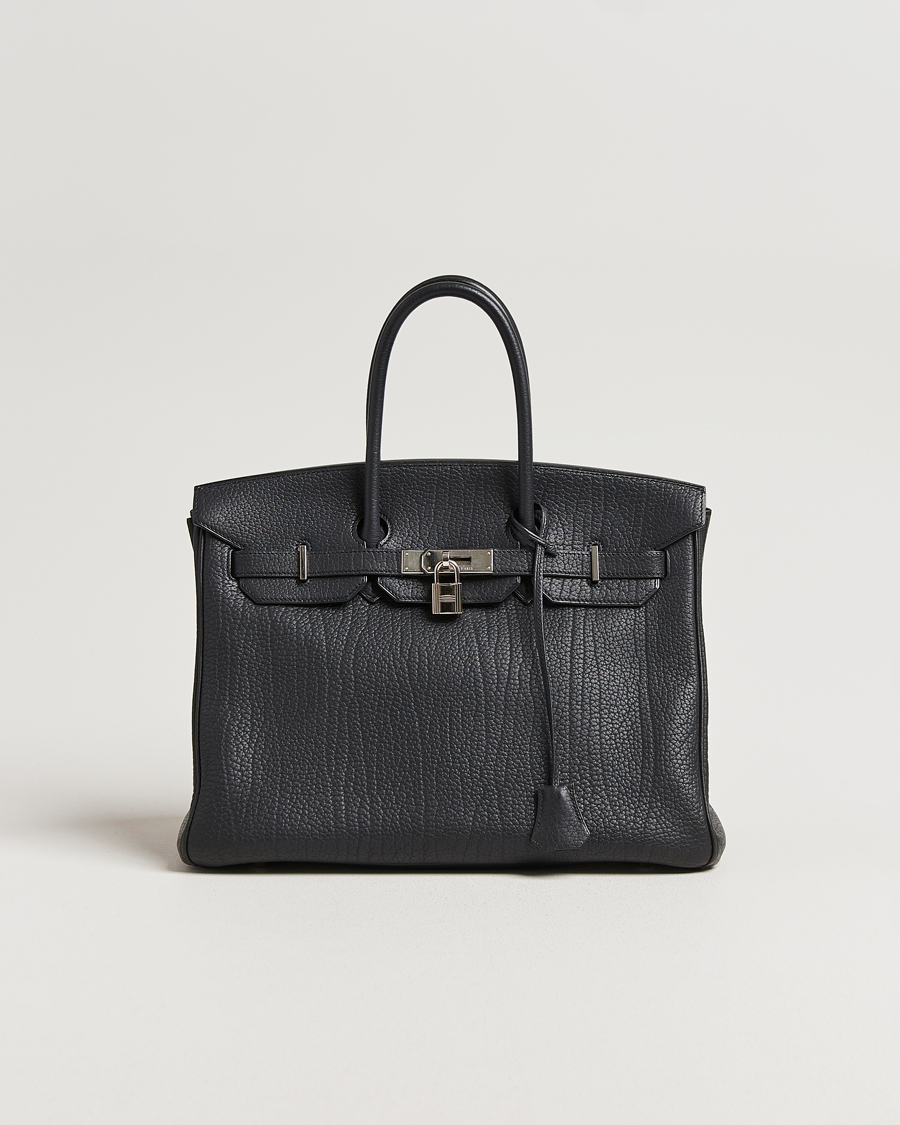 Herren | Pre-Owned & Vintage Bags | Hermès Pre-Owned | Birkin 35 Fjord Leather Black