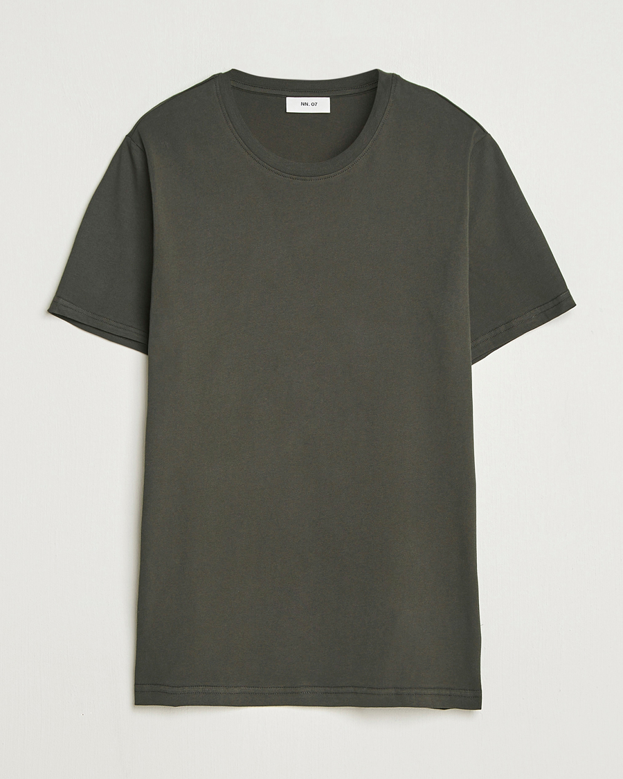 Herren | T-Shirts | NN07 | Percy Crew Neck T-Shirt Dark Army