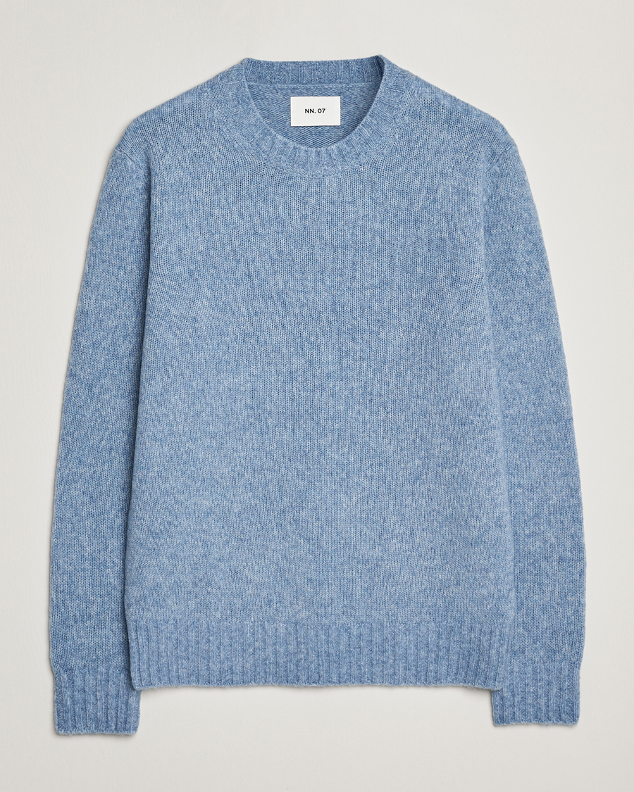 Herren | Pullover | NN07 | Lee Wool Knitted Sweater Denim Blue