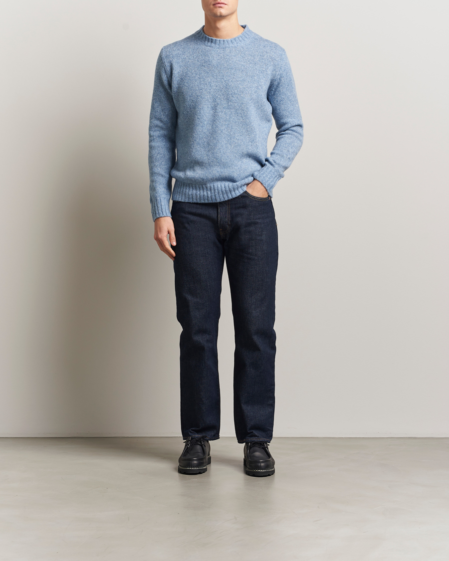 Herren | Pullover | NN07 | Lee Wool Knitted Sweater Denim Blue