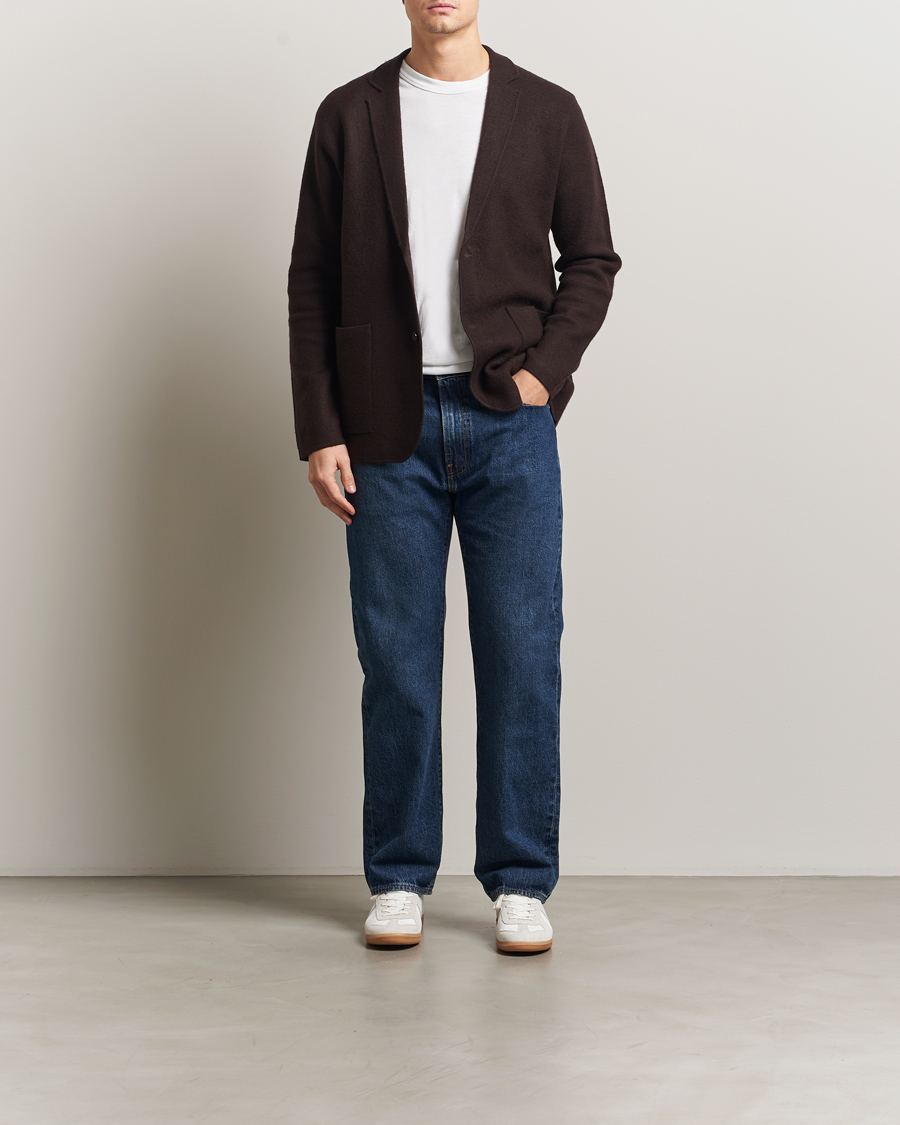 Herren | Sakkos | NN07 | Lucas Boiled Wool Blazer Dusky Port