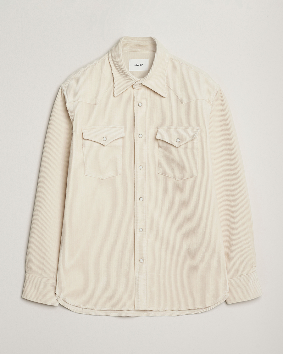 Herren | Hemden | NN07 | Ricky Corduroy Overshirt Ivory