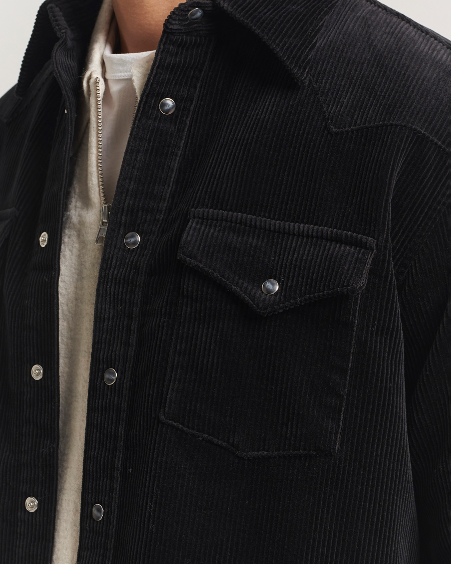 Herren | Hemden | NN07 | Ricky Corduroy Overshirt Black