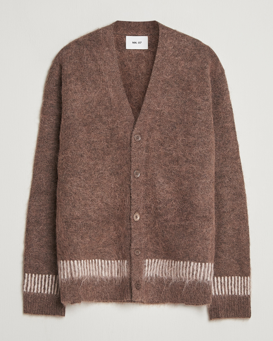Herren | Pullover | NN07 | Russell Alpaca Knitted Cardigan Mable Husk