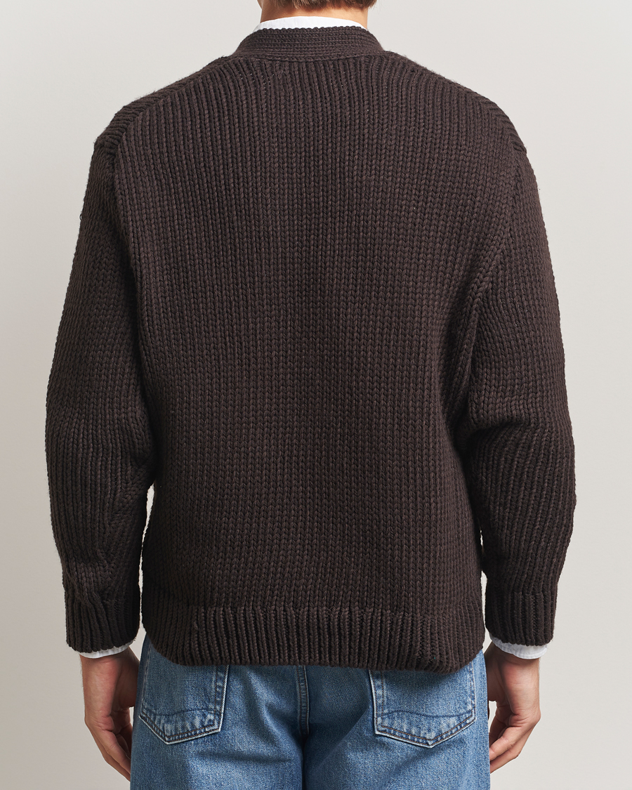 Herren | Pullover | NN07 | Mika Knitted Flower Cardigan Dusky Port