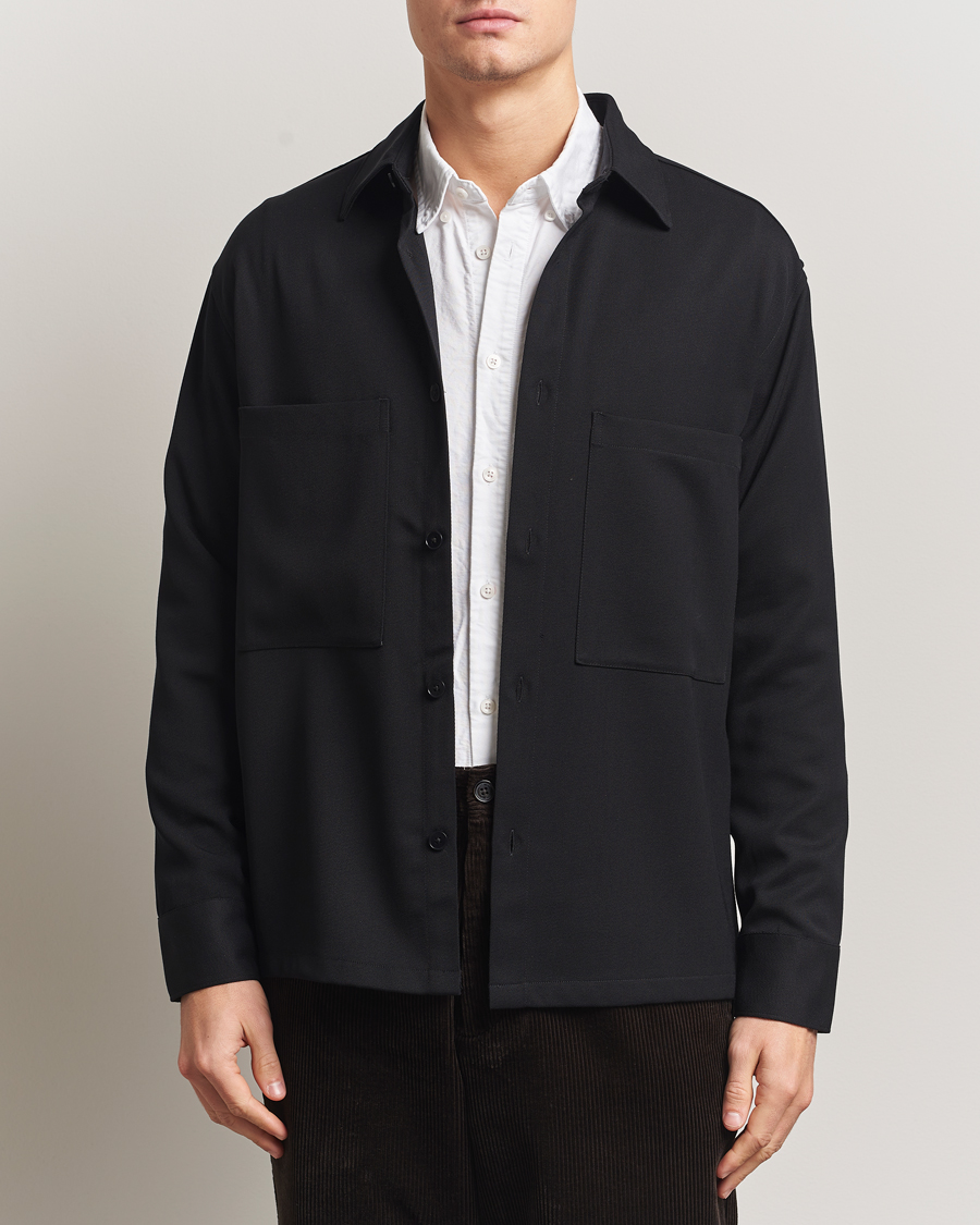 Herren | Hemden | NN07 | Freddy Wool/Tencel Overshirt Black