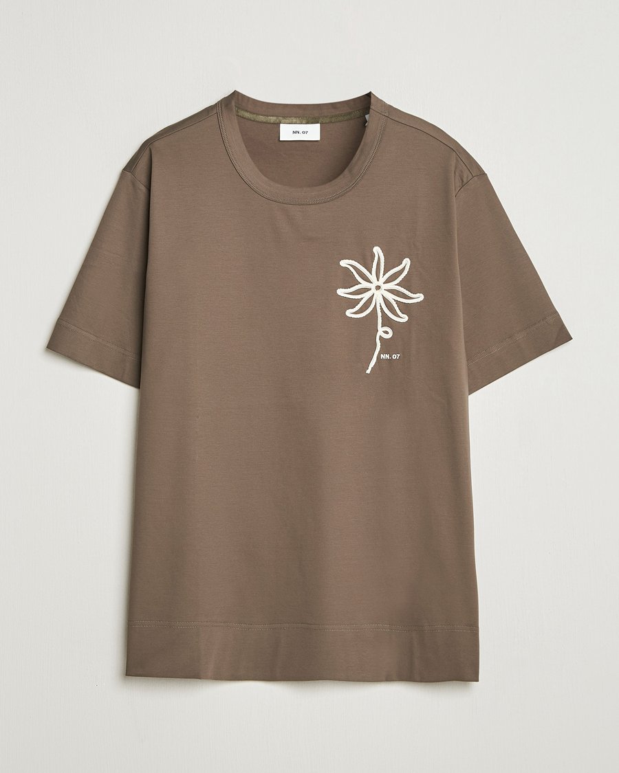 Herren | T-Shirts | NN07 | Pedro Embroidered T-Shirt Mable Husk