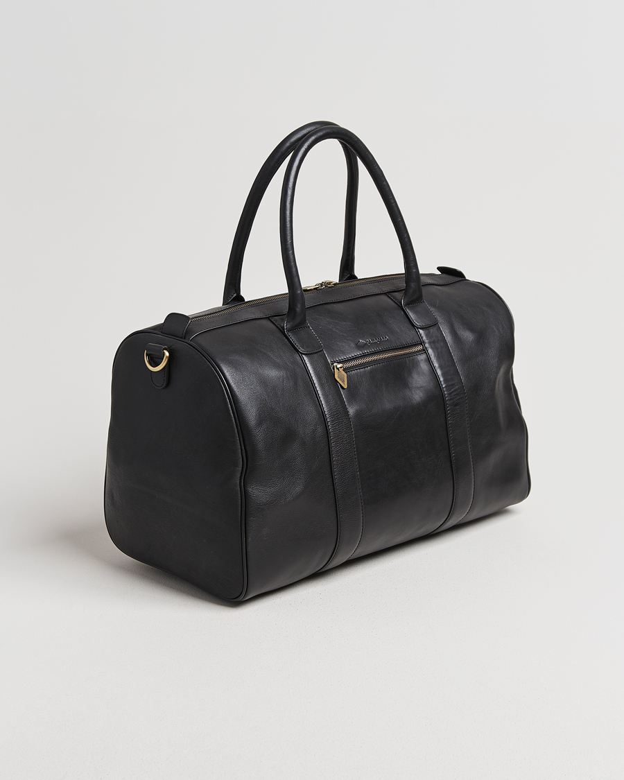 Herren | Pampeano Varon Small Leather Weekend Bag Black | Pampeano | Varon Small Leather Weekend Bag Black