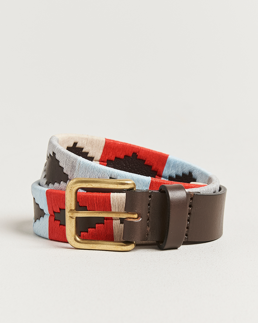 Herren | Gürtel | Pampeano | Brisa Hand Stitched Classic Leather Belt 3,5cm Multi
