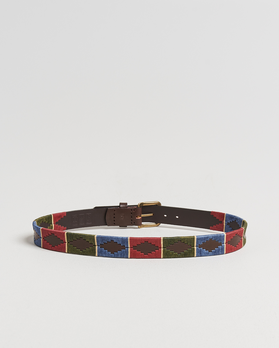 Herren | Gürtel | Pampeano | Otono Hand Stitched Classic Leather Belt 3,5cm Brown