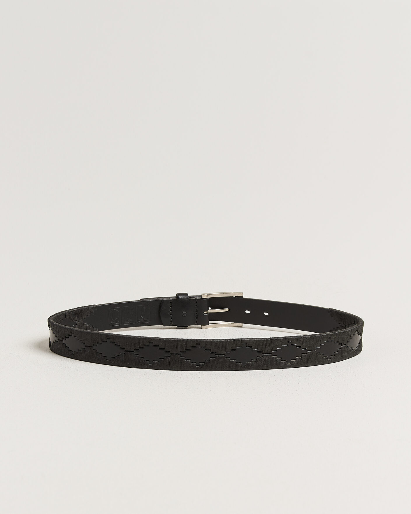 Herren | Gürtel | Pampeano | Bordado Hand Stitched Classic Leather Belt 3,5cm Black