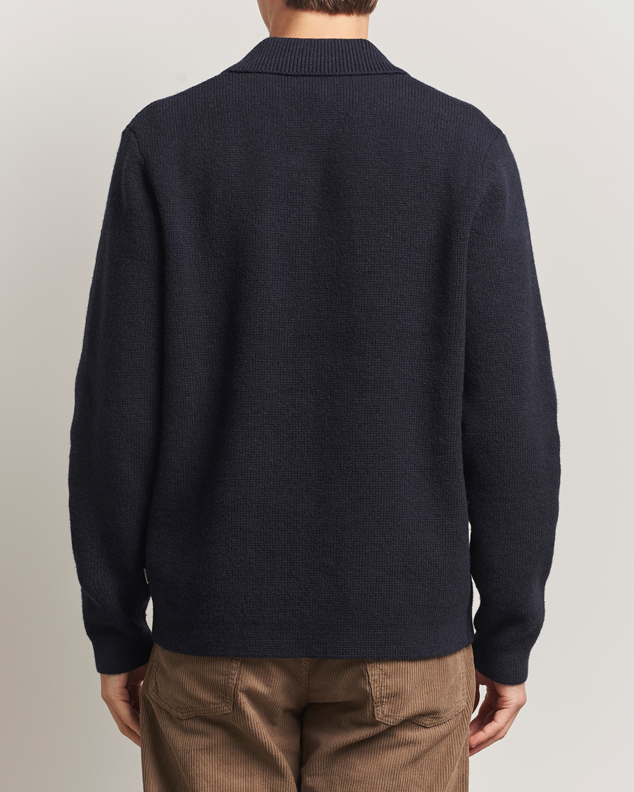 Herren | Hemden | LES DEUX | Fisher Milano Wool Knit Overshirt Navy