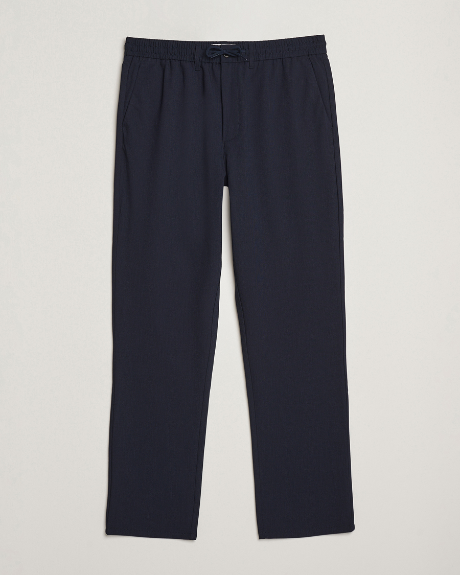 Herren | Hosen | LES DEUX | Como Tapered Textured Pants Dark Navy Blue