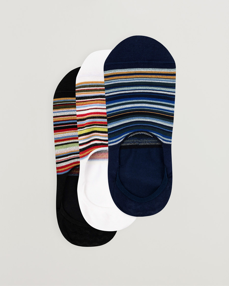 Herren | Neu im Onlineshop | Paul Smith | 3-Pack Signature Striped Invisible Socks Multi