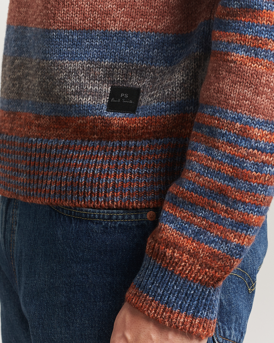 Herren | Pullover | PS Paul Smith | Wool Knitted Striped Sweater Red Multi