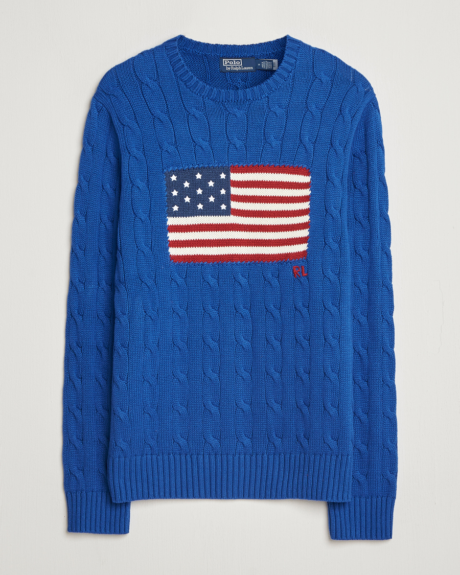 Herren | Pullover | Polo Ralph Lauren | Cotton Cable Flag Sweater Sapphire Star