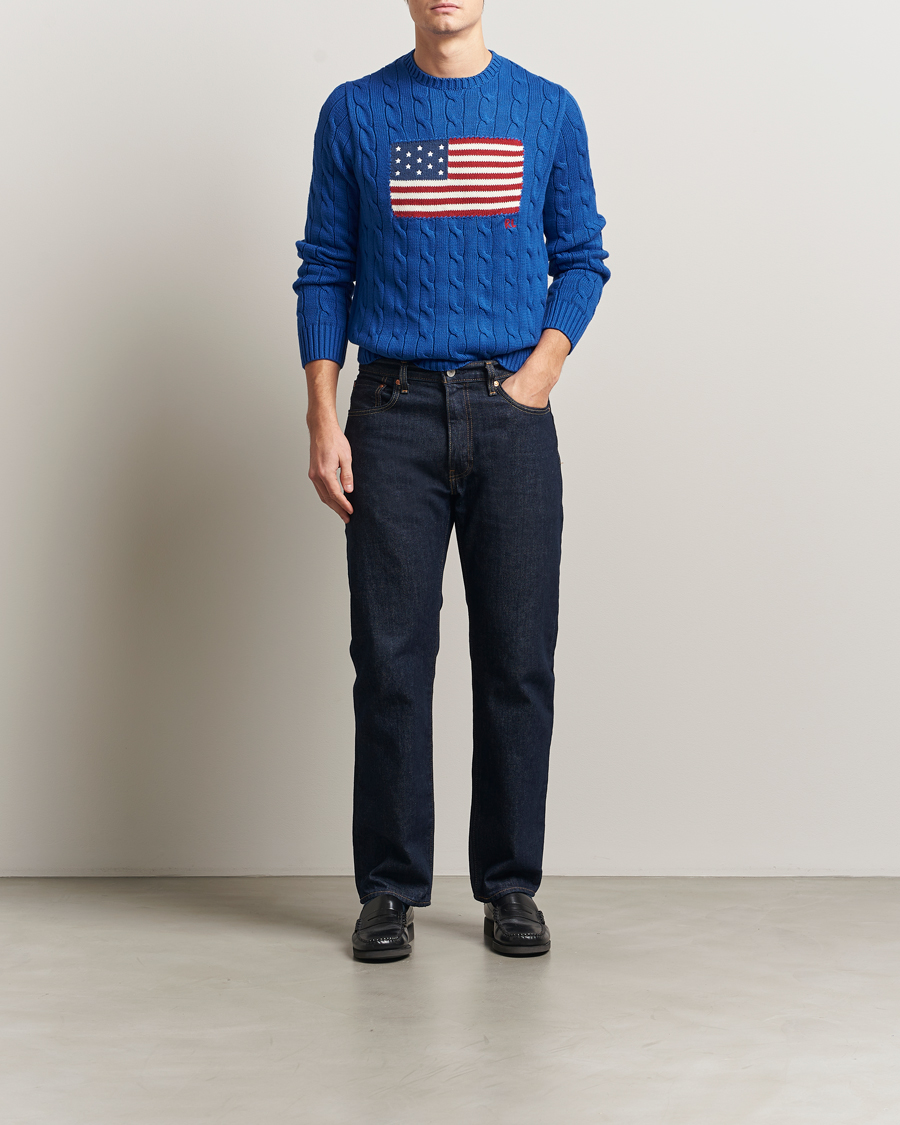 Herren | Pullover | Polo Ralph Lauren | Cotton Cable Flag Sweater Sapphire Star