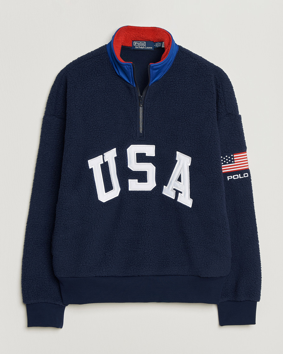 Herren | Pullover | Polo Ralph Lauren | Polar Half Zip USA Fleece Refined Navy