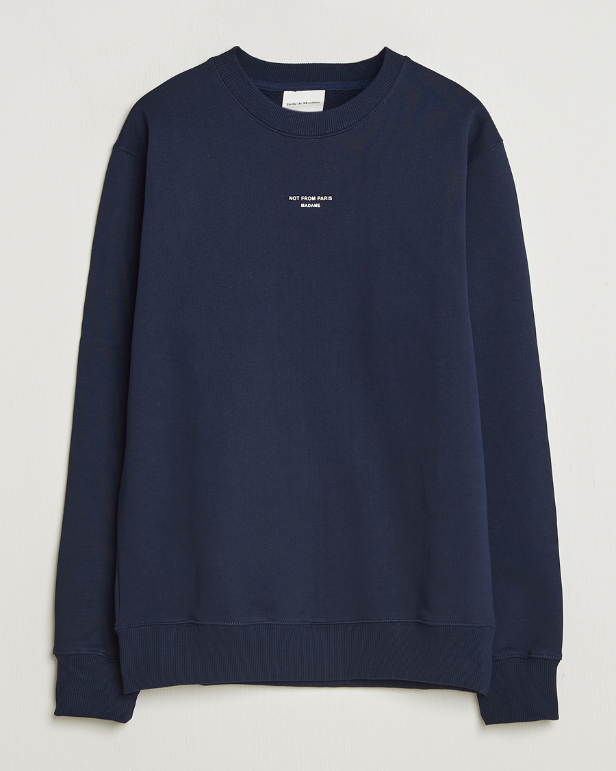 Herren | Pullover | Drôle de Monsieur | Classic Slogan Sweatshirt Navy