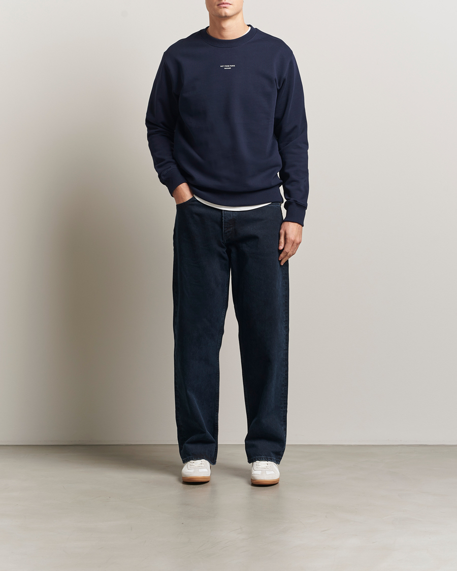 Herren | Pullover | Drôle de Monsieur | Classic Slogan Sweatshirt Navy