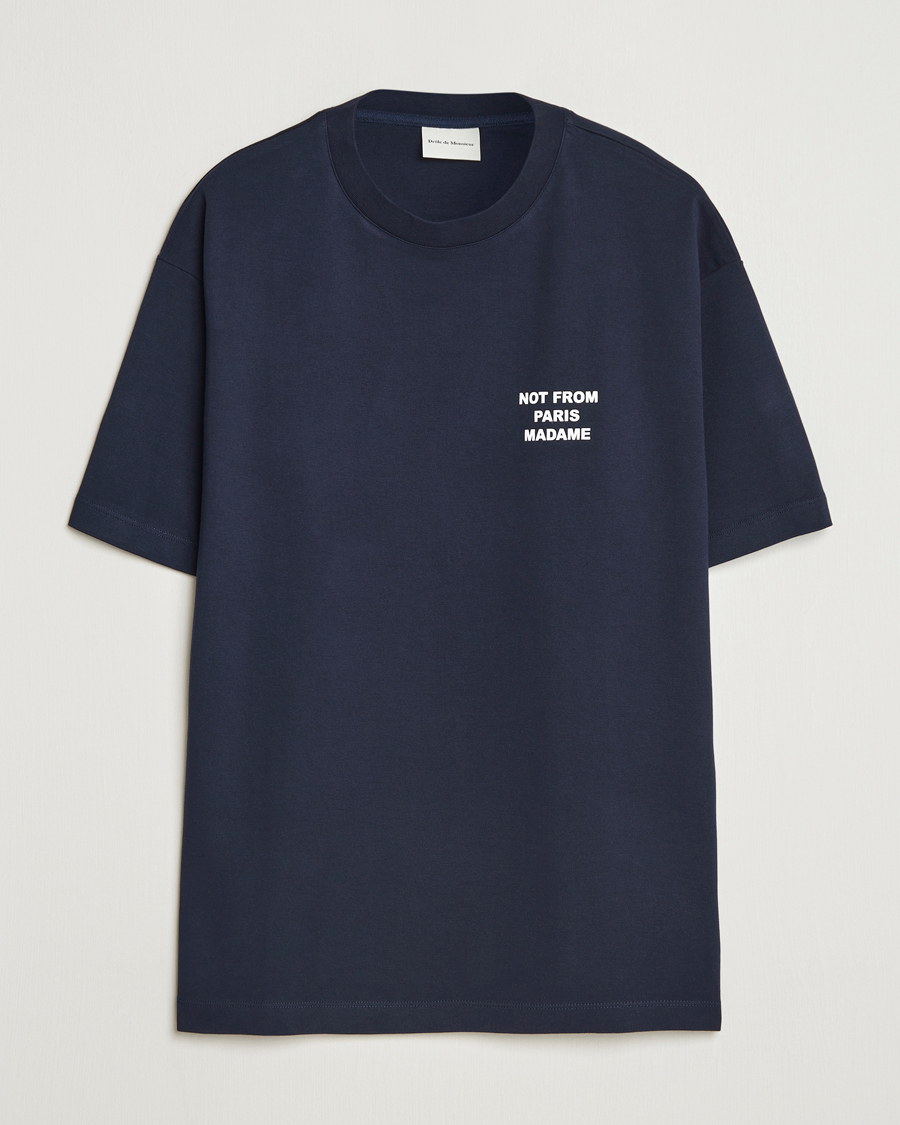 Herren | T-Shirts | Drôle de Monsieur | Slogan T-Shirt Navy