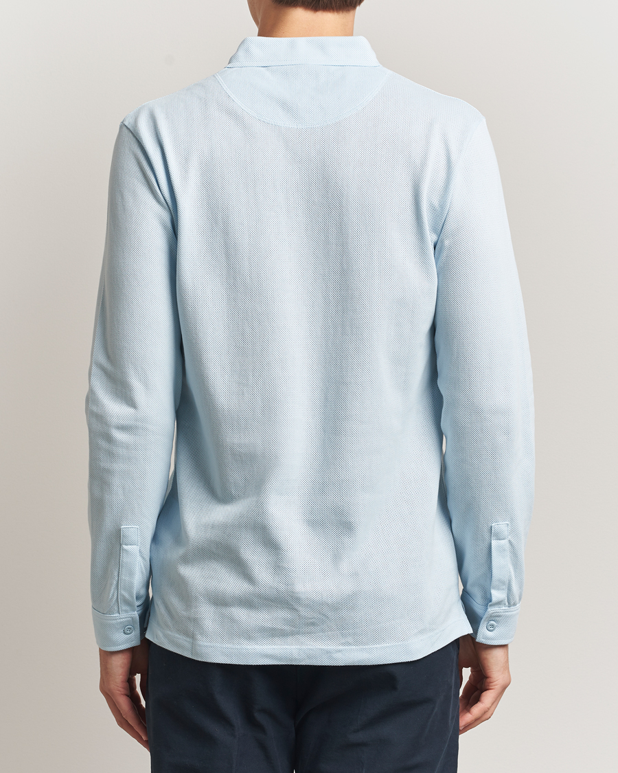 Herren | Poloshirts | Sunspel | Long Sleeve Riviera Polo Shirt Frost Blue
