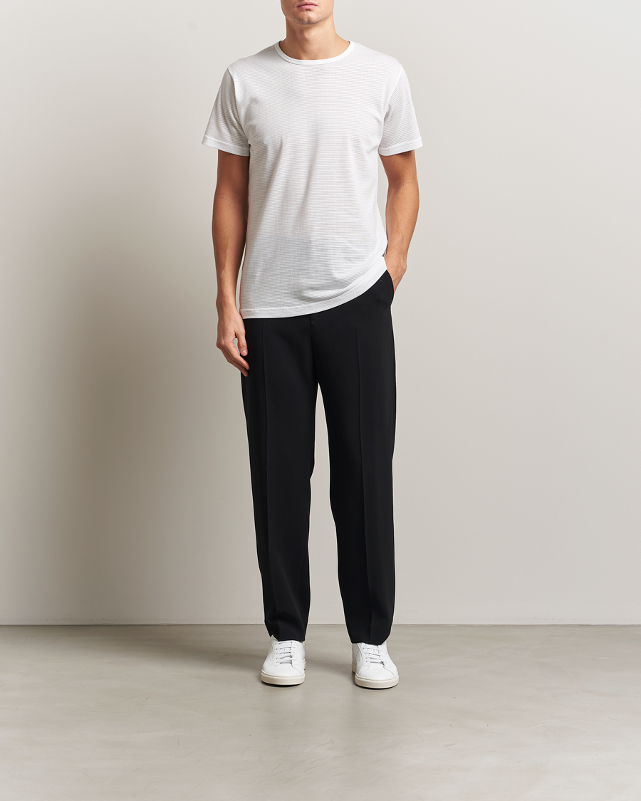 Herren | T-Shirts | Sunspel | Cellular Underwear T-Shirt White
