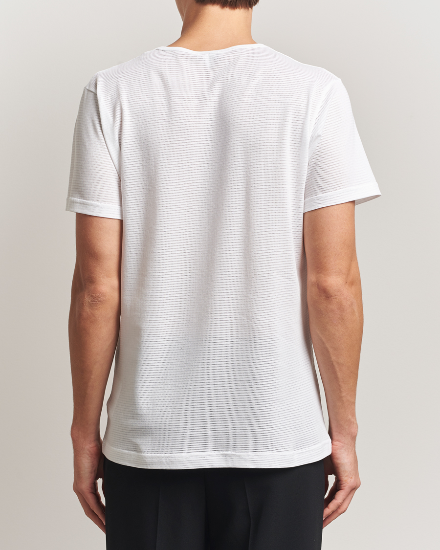 Herren | T-Shirts | Sunspel | Cellular Underwear T-Shirt White