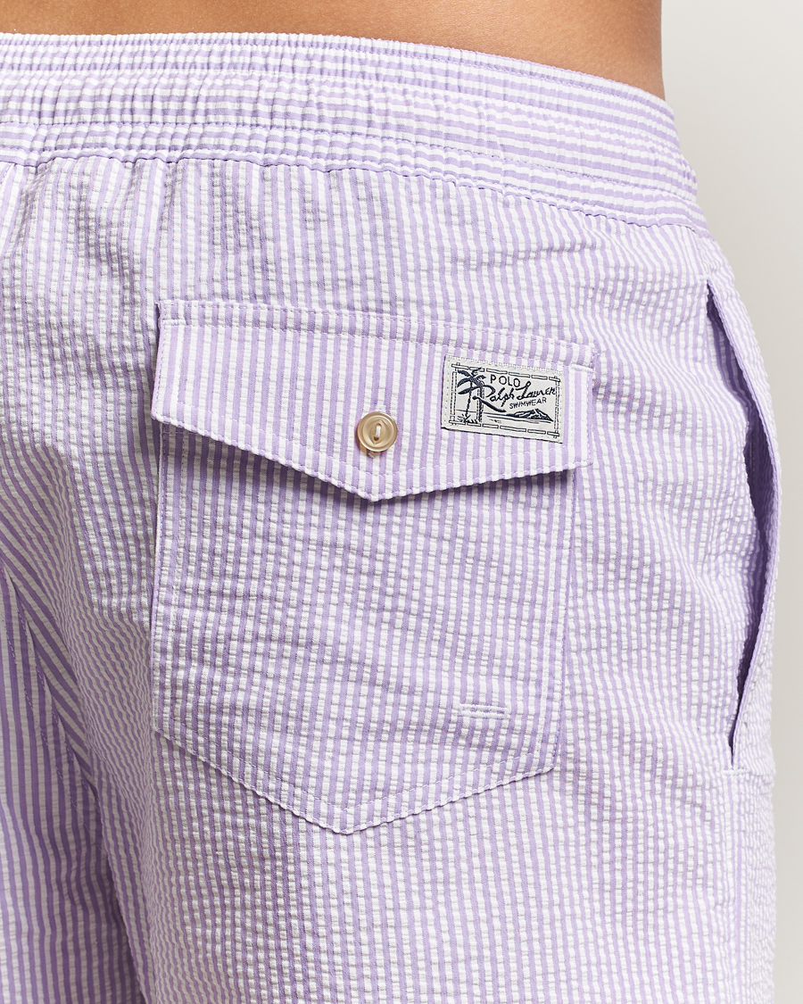 Herren | Badehosen | Polo Ralph Lauren | Traveler Mid Trunk Seersucker Sky Levander