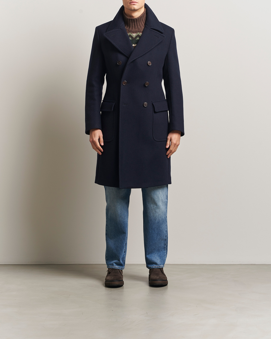 Herren | Jacken | Polo Ralph Lauren | Double Breasted Top Wool Coat Navy