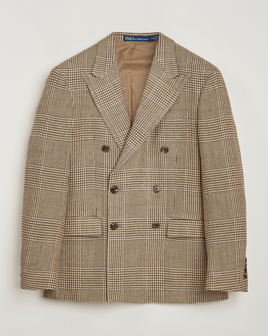 Herren | Sakkos | Polo Ralph Lauren | DB Wool Prince of Wales Blazer Sand/Brown