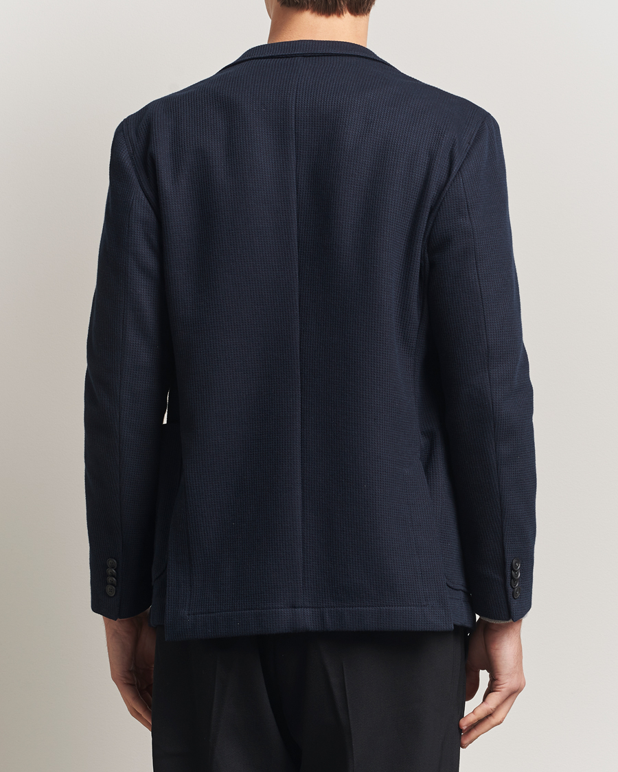 Herren | Sakkos | BOSS BLACK | Hanry Jersey Double Breasted Blazer Dark Blue