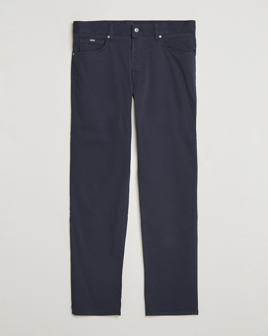 Herren | Hosen | BOSS BLACK | Re.Maine Cotton 5-Pocket Pants Dark Blue