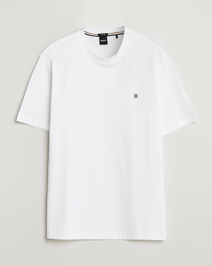 Herren | T-Shirts | BOSS BLACK | Taut Regular Fit T-Shirt White