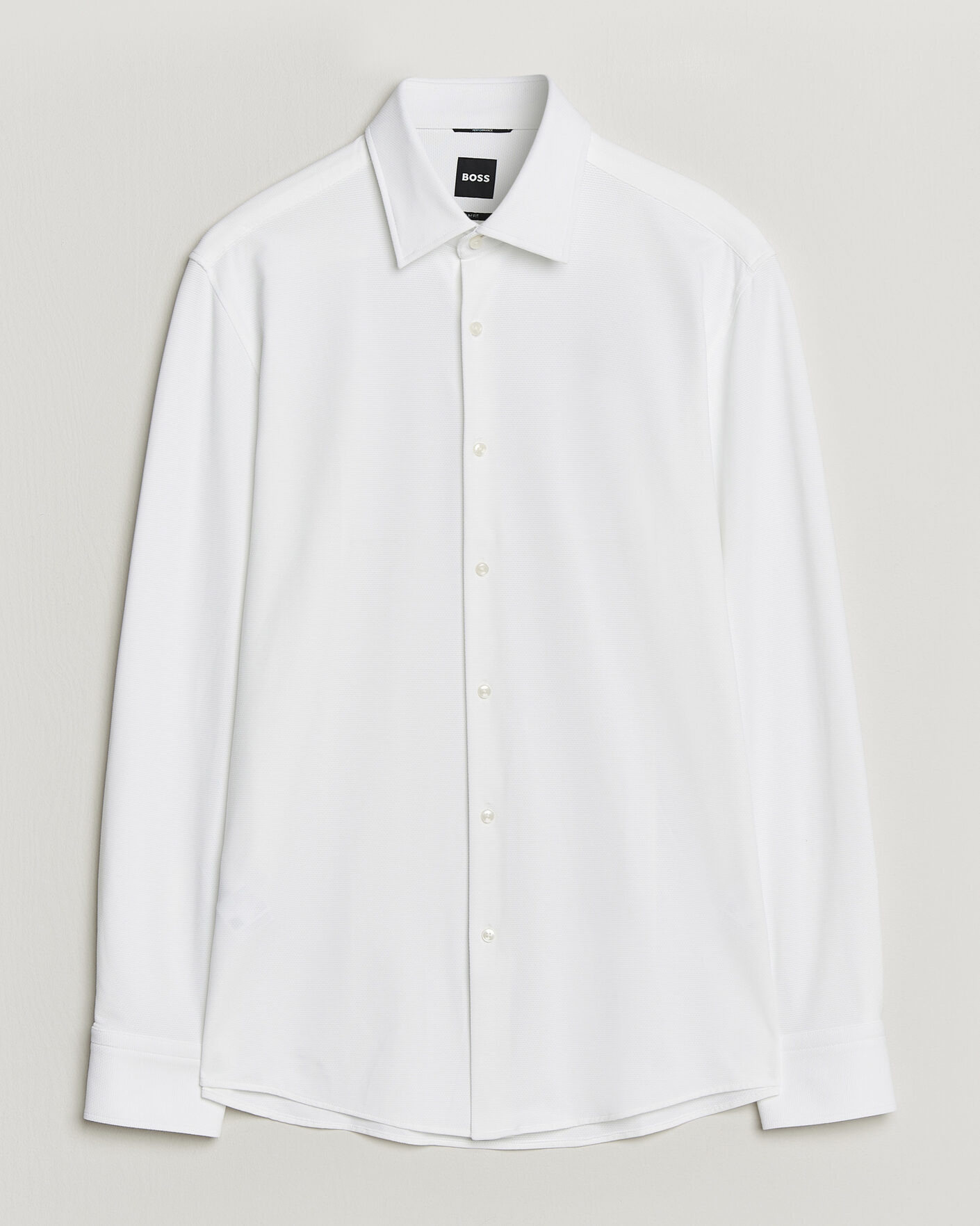 Herren | Hemden | BOSS BLACK | Hank Structured Jersey Shirt White