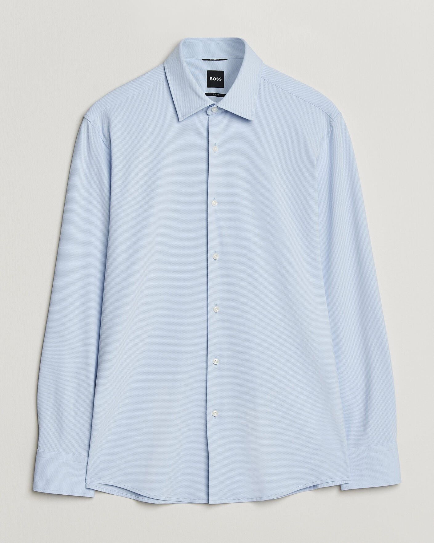 Herren | Hemden | BOSS BLACK | Hank Structured Jersey Shirt Light Blue