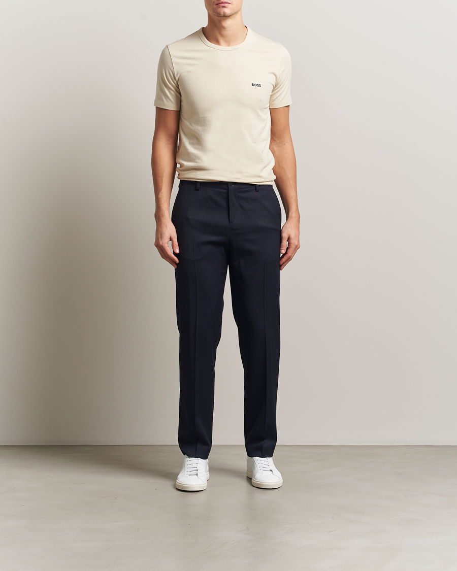 Herren | T-Shirts | BOSS BLACK | 3-Pack Crew Neck T-Shirt Beige/Navy/Black